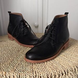 NEW Fortress of Inca Black Leather Chukka Boots Peru EU 42 US W 11-11.5 / M 9